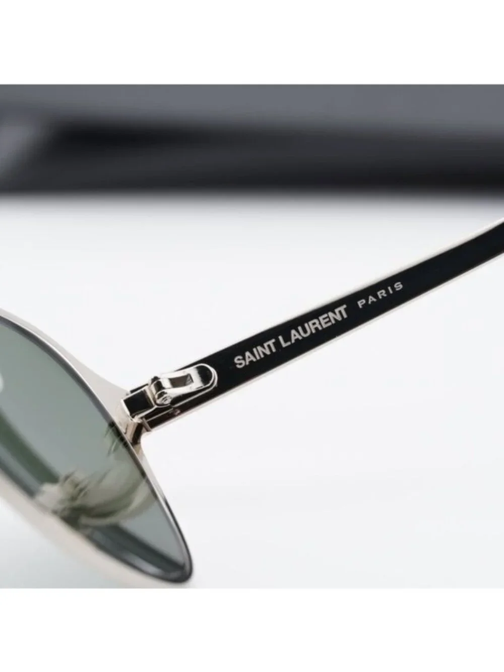 Saint Laurent SL734 002 Aviator Sunglasses - Silver/Grey